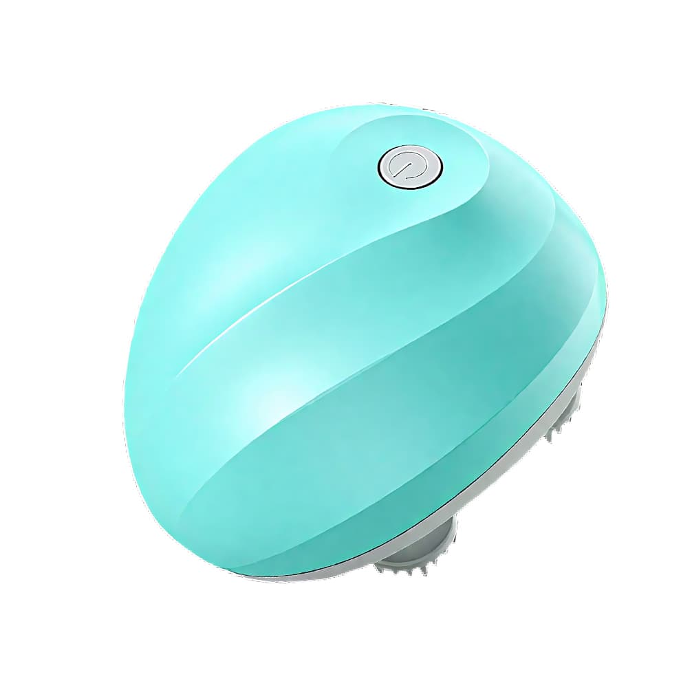 Blue cat massager waterproof electric massager with flexible silicone nodes for pets