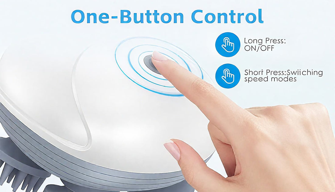 Cat massager with one-button control - long press ON/OFF, short press to switch speed modes
