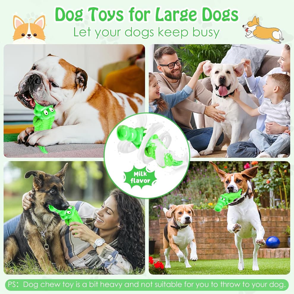 Crocodile dog toy designed for large breeds to chew and stay active