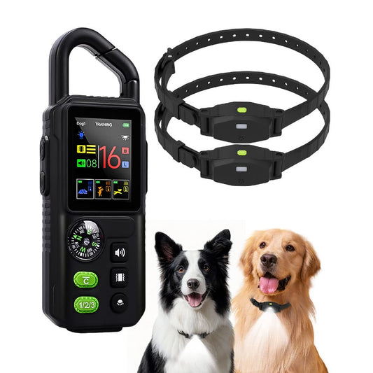 Dual Dog Wireless Fence System with 2 Rechargeable Collars for Multi-Dog Training.