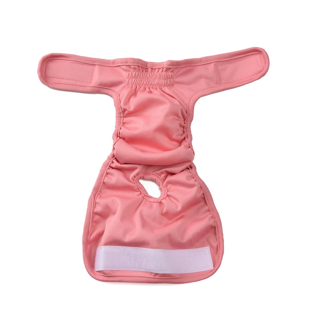 Pink female dog diapers washable reusable sanitary pants for female dogs in heat
