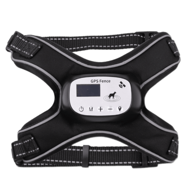 GPS dog collar fence with AI smart harness and OLED display for advanced training