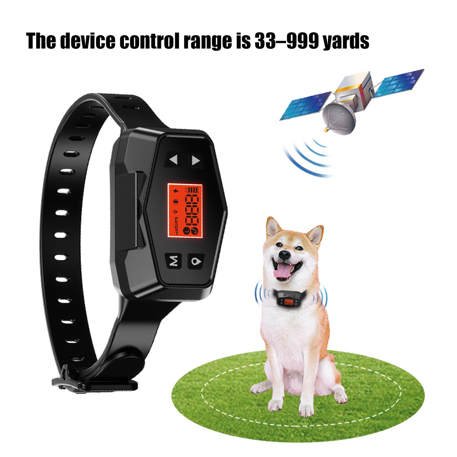 GPS dog fence collar with satellite positioning for accurate and safe training