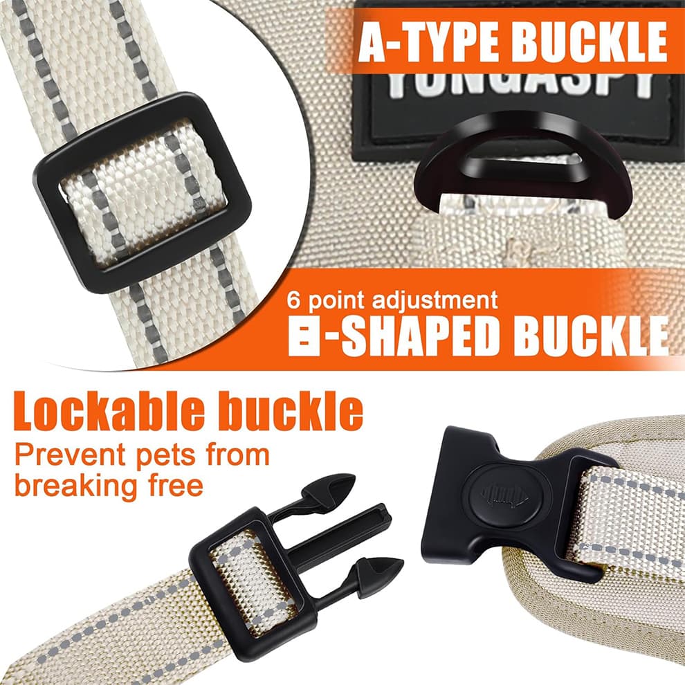 Heavy duty dog harness made of 900D Oxford fabric