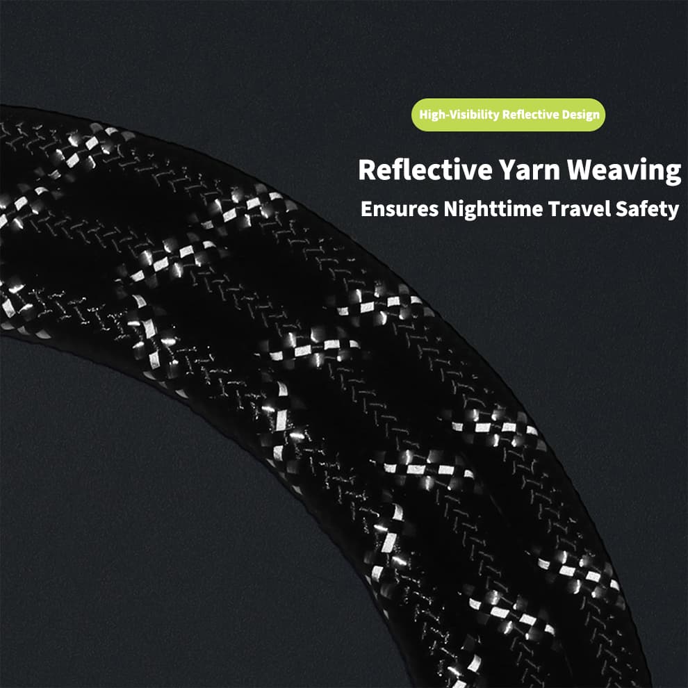 Size reference showing rope thickness and length for large breed dog leash