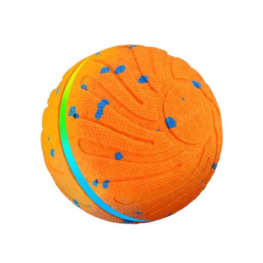 Interactive dog balls orange version with LED smart play features