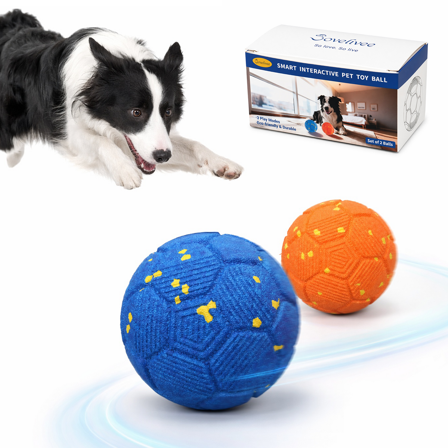 Interactive Soccer Dog Ball - Smart Bouncing Football Dog Toy
