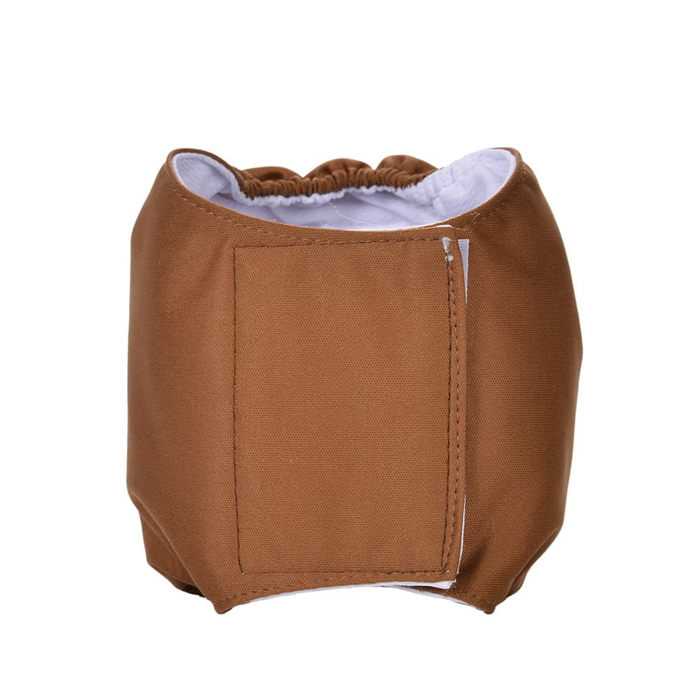 Brown male dog diapers washable belly band for male dogs comfort fit