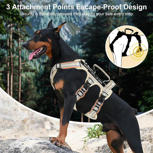 6 point adjustable escape proof dog harness for strong dogs