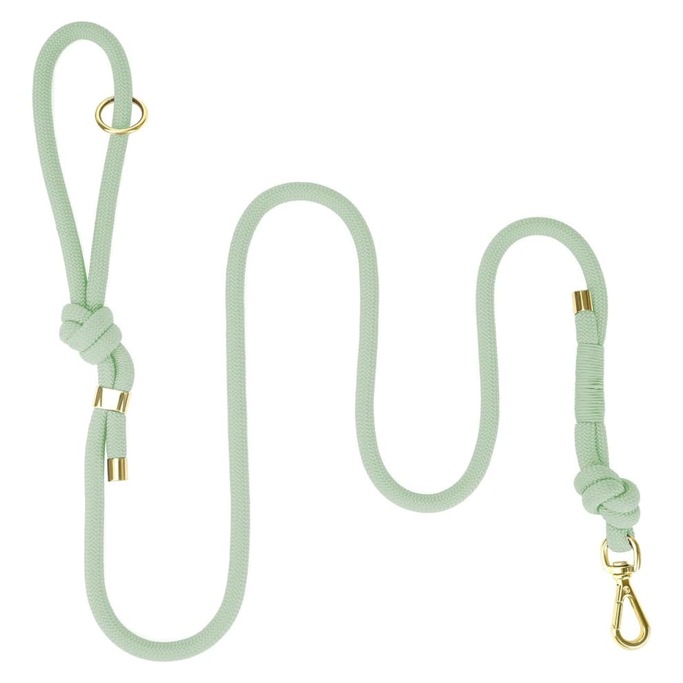 Durable no pull dog leash in light green with heavy duty nylon rope