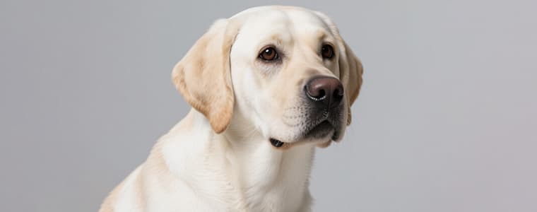 close-up-portrait-of-white-labrador-retriever-on-neutral-background