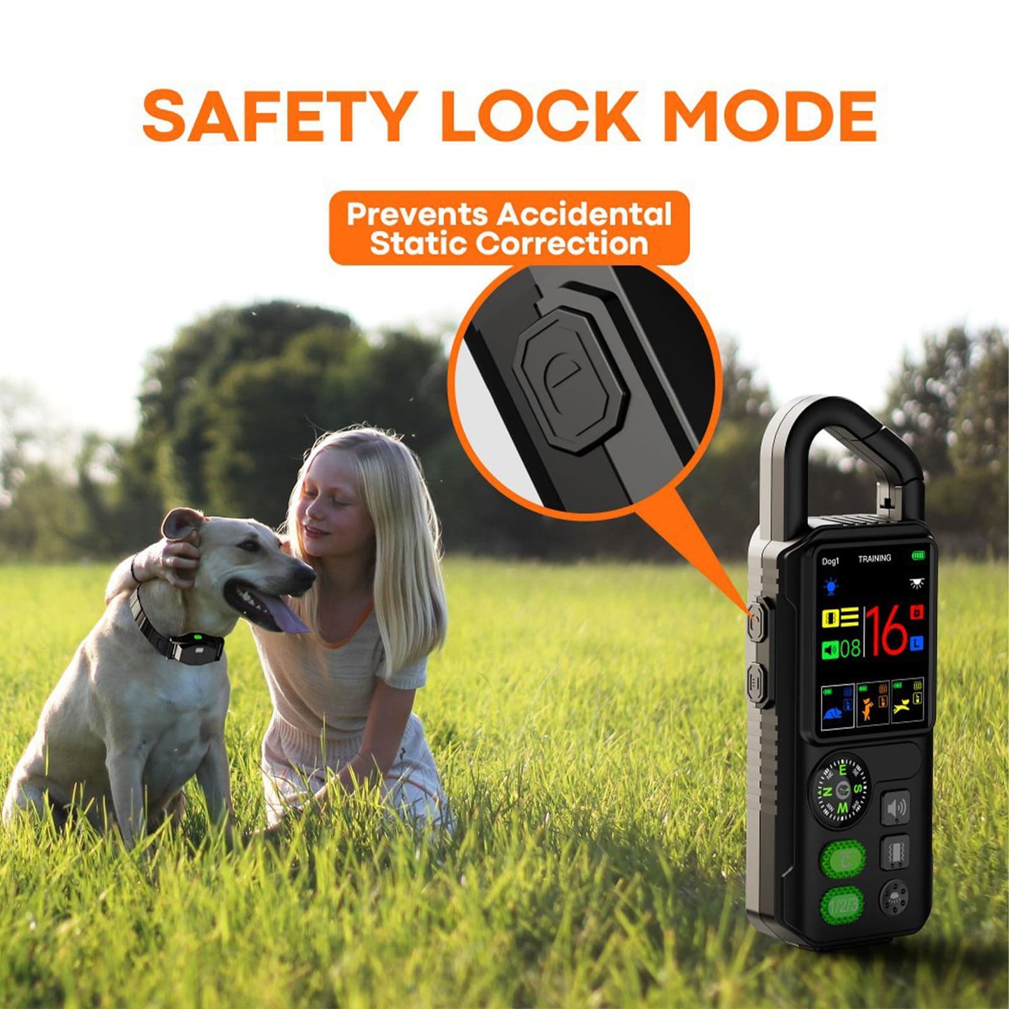 Safety lock mode on remote prevents accidental static correction