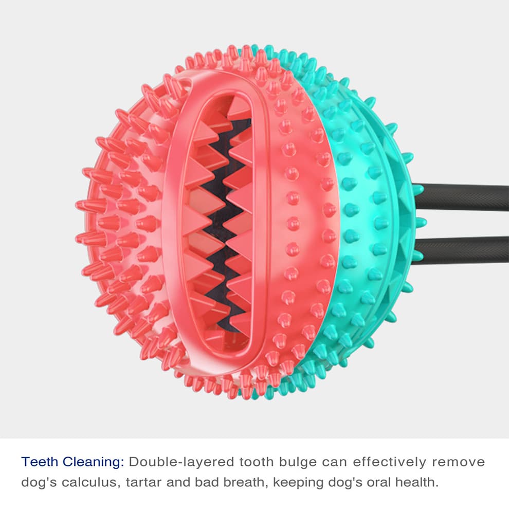 Dog suction cup toy double-layer bulge removes tartar and bad breath