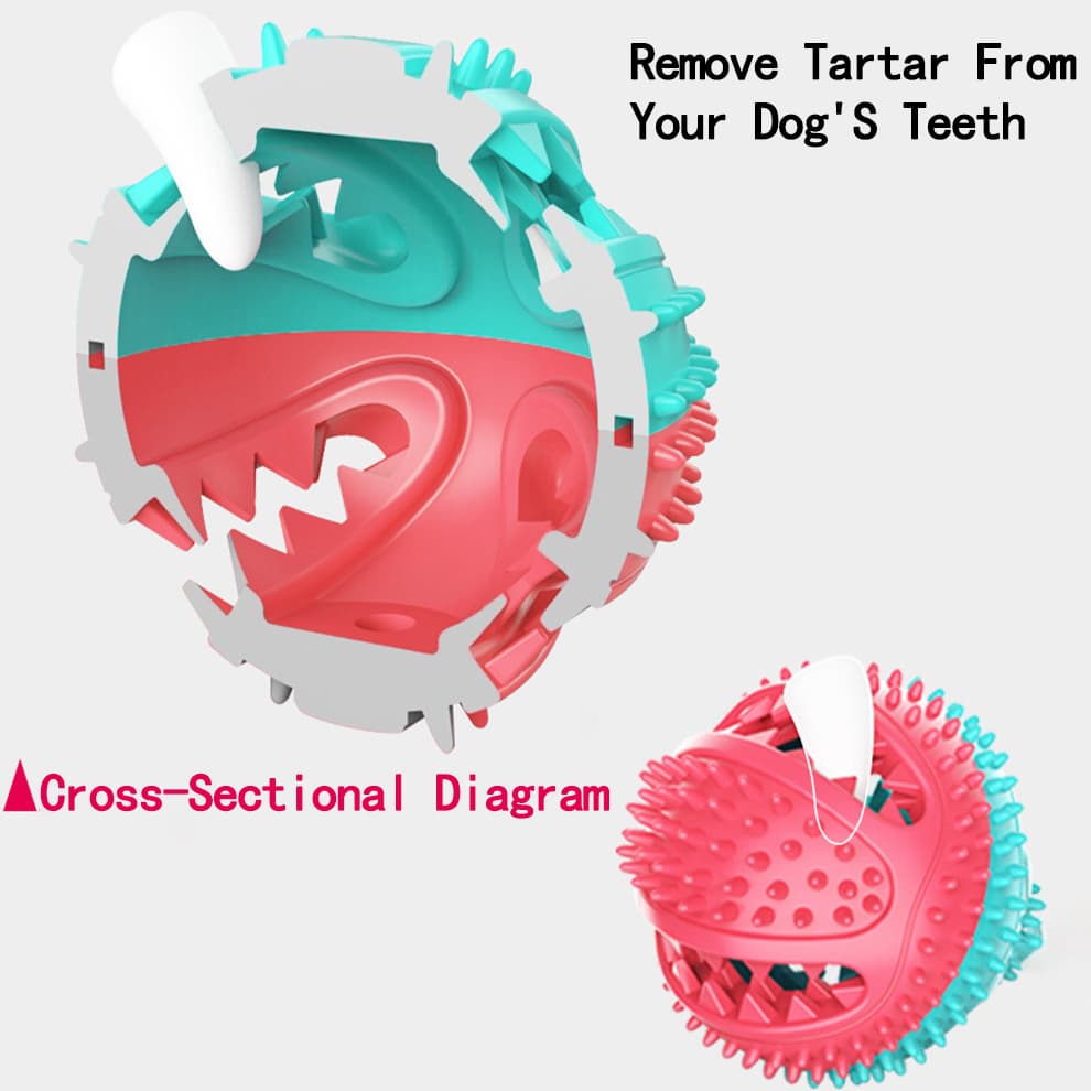 Dog toy suction cup design with dual-layer tooth-cleaning bristles