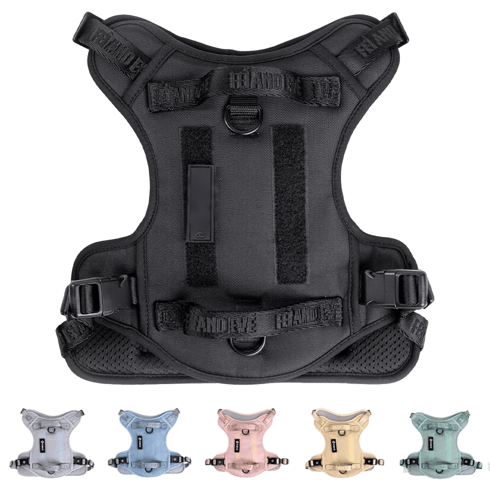 Tactical dog harness no pull adjustable design with secure fit in ranger green