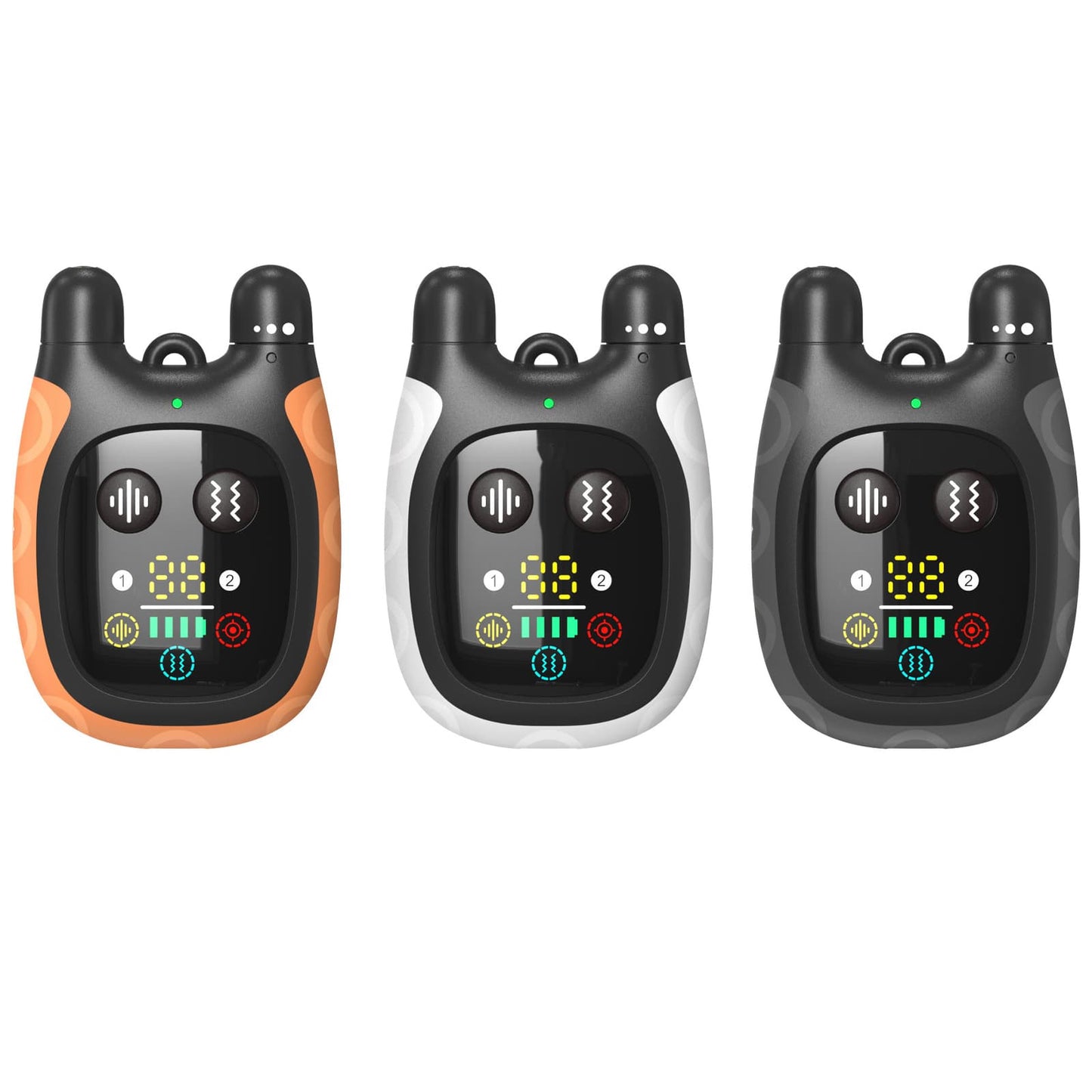 Training collars for cats remote design shown in three color variations for better choice