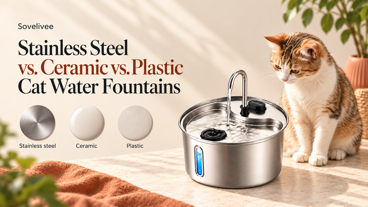 Stainless Steel vs. Ceramic vs. Plastic Cat Water Fountains