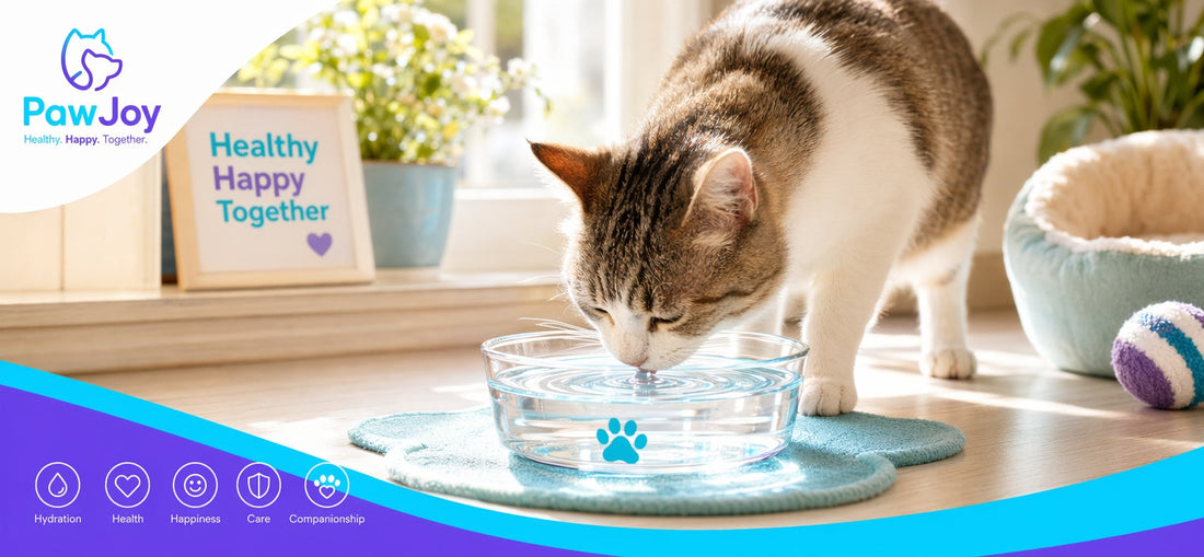 A healthy cat drinking from a water bowl, highlighting how much water a cat should drink a day