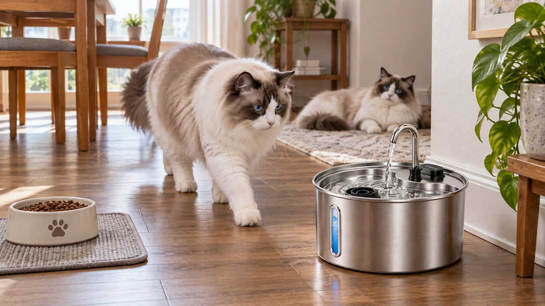 Cat Water Fountain Routine for Cats Eating Dry Food