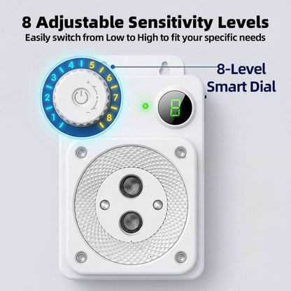 Close up of Adjustable Bark Control knob with 8 sensitivity levels.