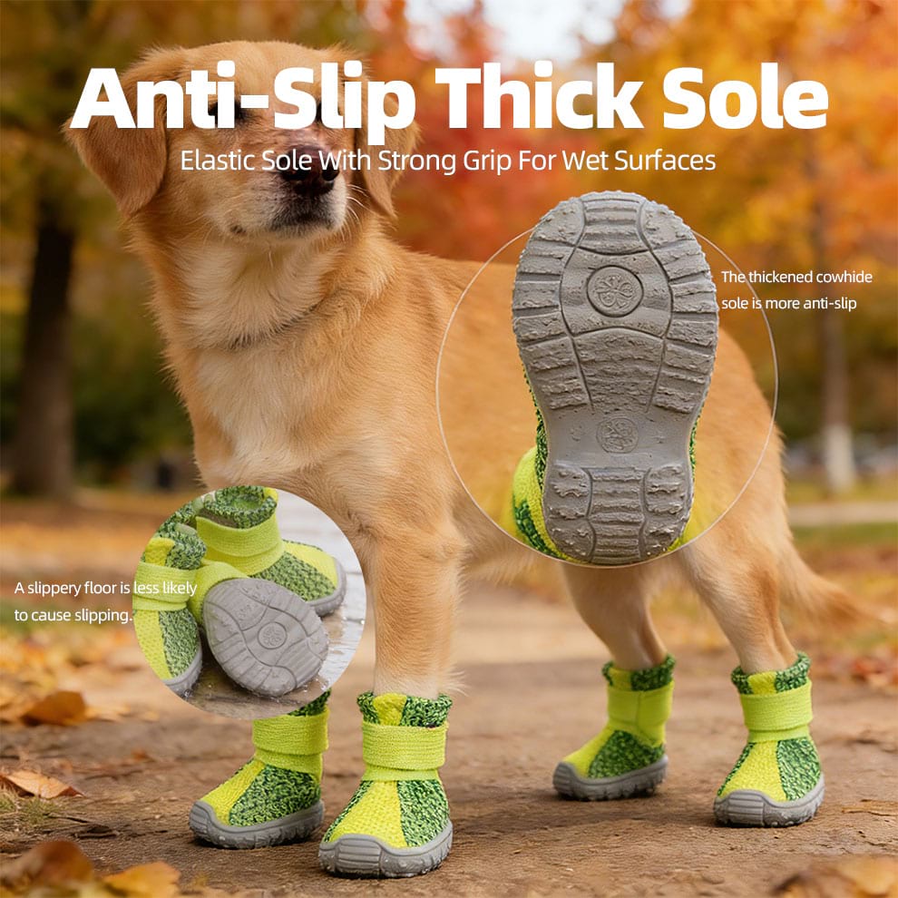 Bottom view of Anti-Slip Dog Boots showing thickened texture for traction on wet surfaces.