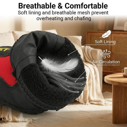 Interior view of breathable dog shoes showing soft lining and mesh fabric that prevents overheating and chafing.
