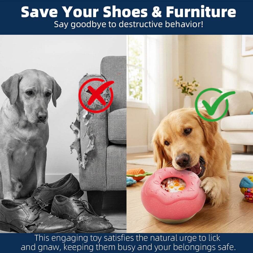 Calming toys for dogs that prevent destructive chewing on shoes and sofas.