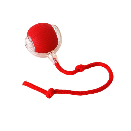 Cat Balls Toy in vibrant red, featuring an interactive tail design to stimulate your feline's natural hunting and pouncing instincts.
