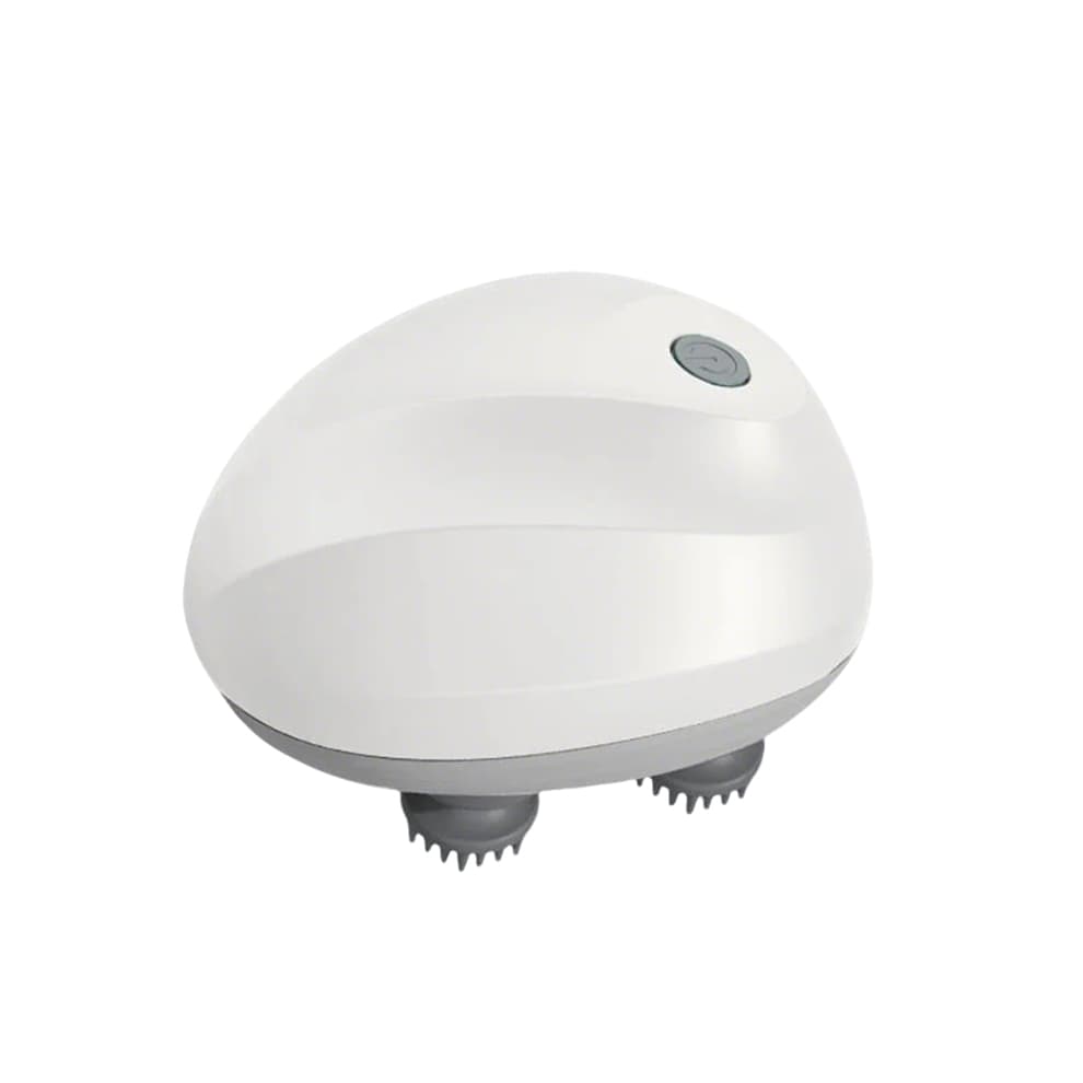 Cat Massager in sleek white, featuring soft silicone nodes for a relaxing and bonding pet spa experience.