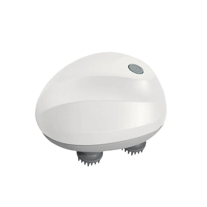 Cat Massager in sleek white, featuring soft silicone nodes for a relaxing and bonding pet spa experience.