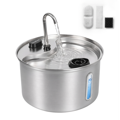 3.5L Ultra Quiet Stainless Steel Cat Water Fountain