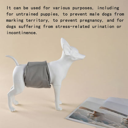 Dog diapers washable reusable available in black, brown, and gray