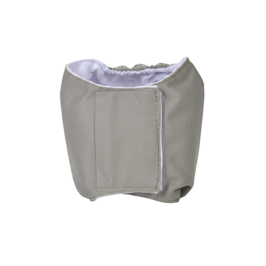 Dog Diapers in a neutral grey color, featuring a washable and reusable design for ultimate pet comfort and leak protection.
