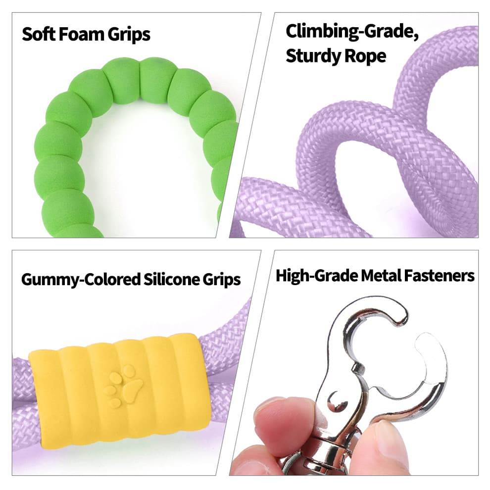 360 degree swivel zinc alloy clip prevents leash tangling during walking