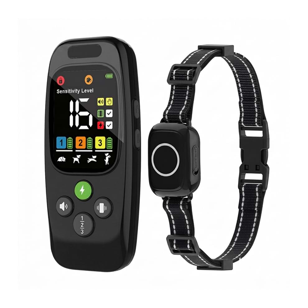Dog Training Collar featuring a 3-in-1 remote control and a durable receiver, designed for effective and safe pet behavior management.