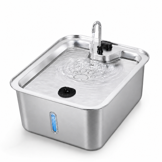 17L Ultra Quiet Stainless Steel Dog Water Fountain