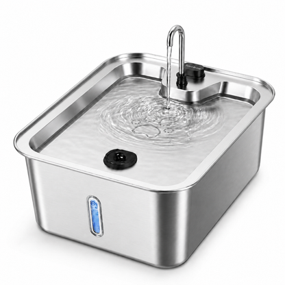17L Ultra-Quiet Stainless Steel Pet Water Fountain