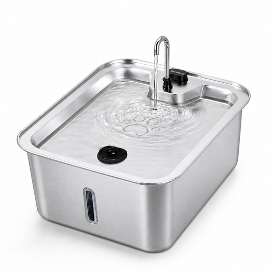 17L Ultra Quiet Stainless Steel Dog Water Fountain