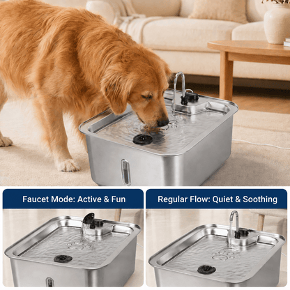 17L Dog Water Fountain Stainless Steel