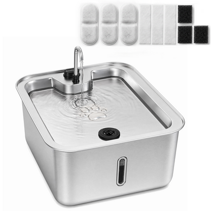 17L Ultra Quiet Stainless Steel Dog Water Fountain