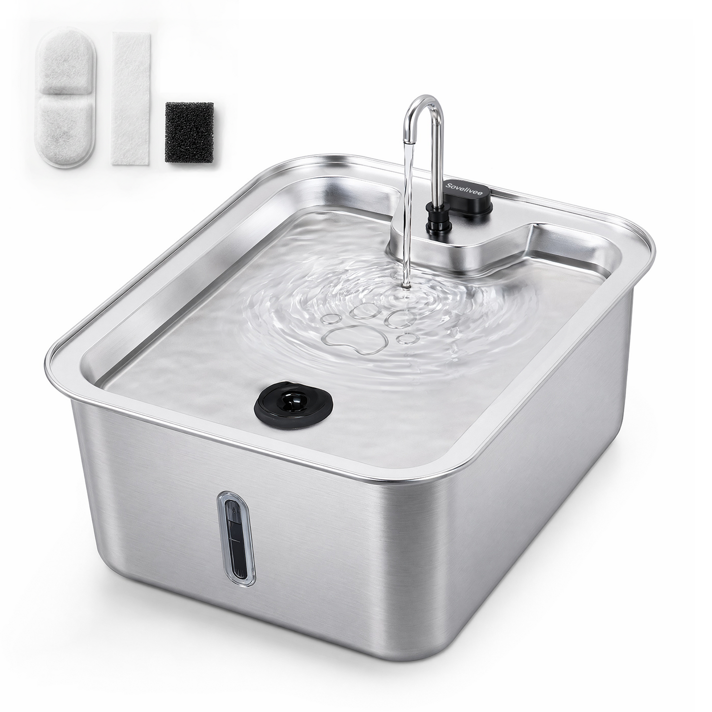 17L Ultra Quiet Stainless Steel Dog Water Fountain