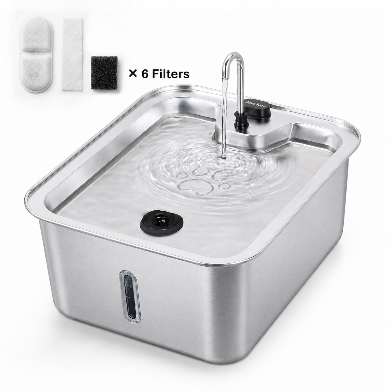 17L Ultra Quiet Stainless Steel Dog Water Fountain