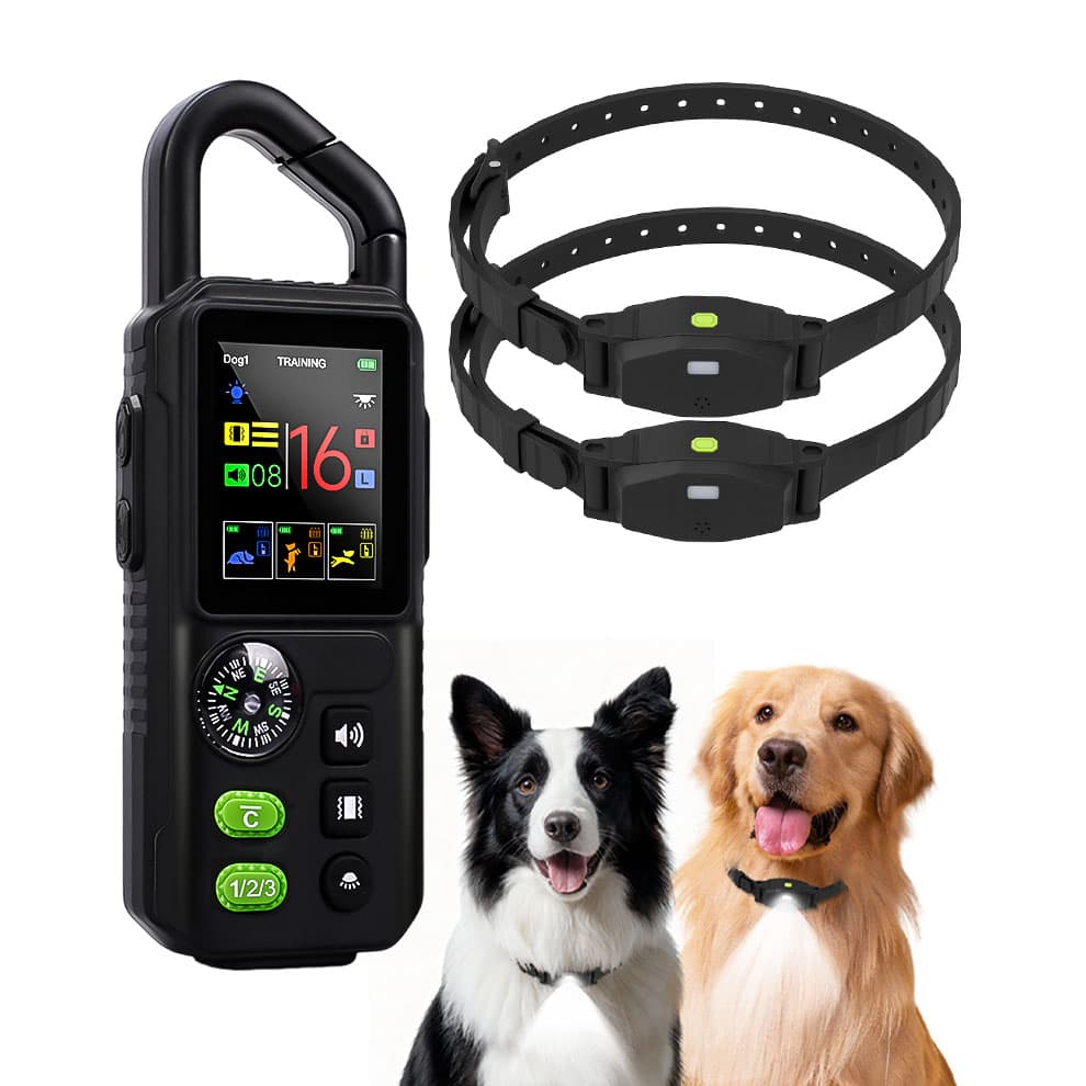 Dual Dog Wireless Fence System with 2 Rechargeable Collars for Multi-Dog Training.