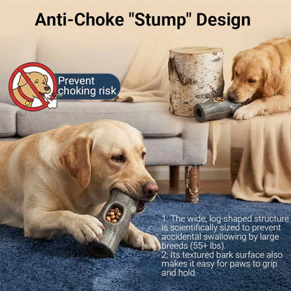 Durable dog toys with wide anti-choke stump design scientifically sized for large breeds.