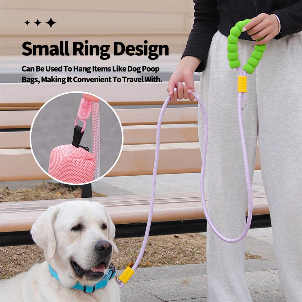 Strong braided nylon rope leash designed for durability and outdoor use
