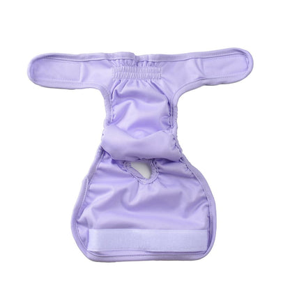Purple female dog diapers leak proof washable design for puppies and senior dogs