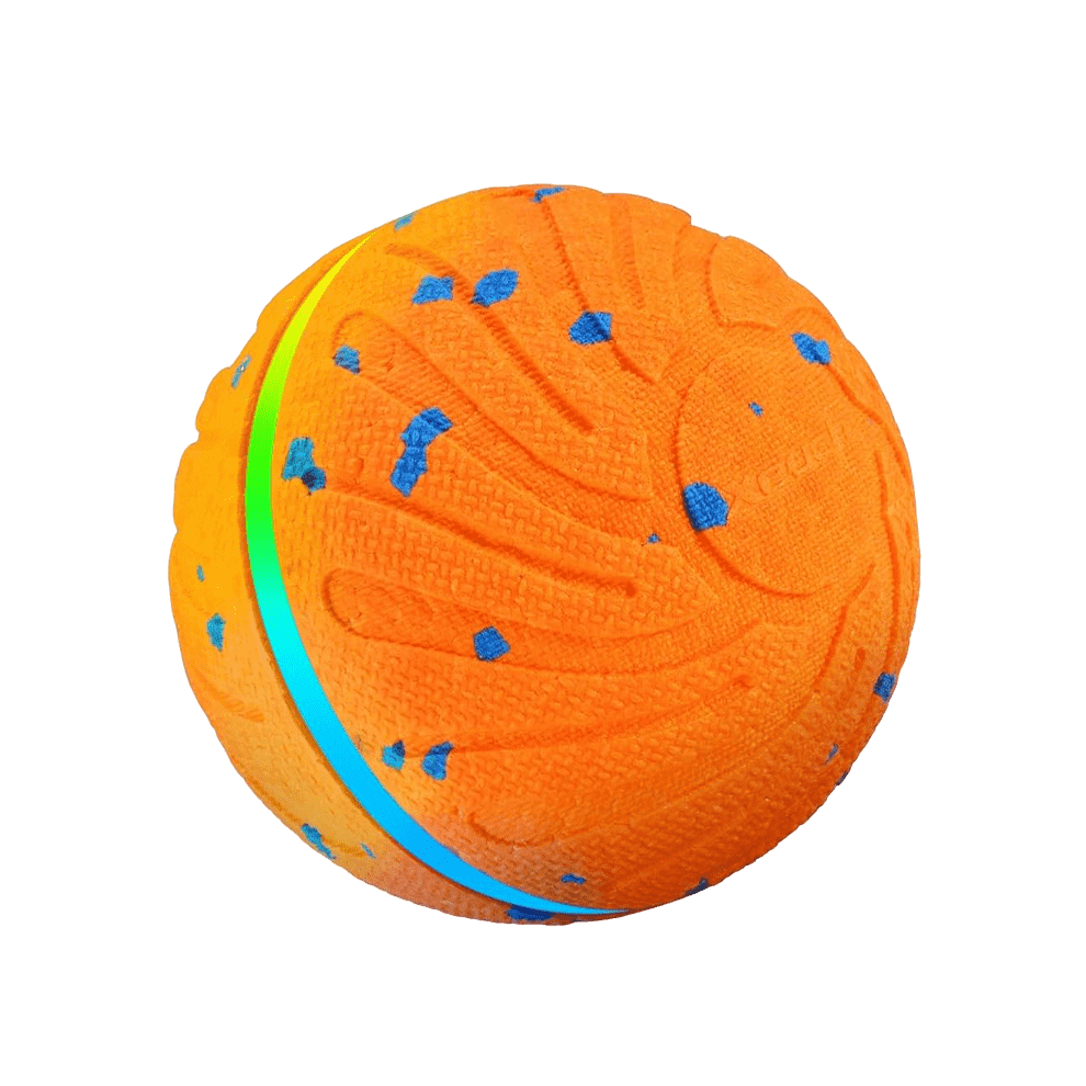 Interactive dog balls orange version with LED smart play features