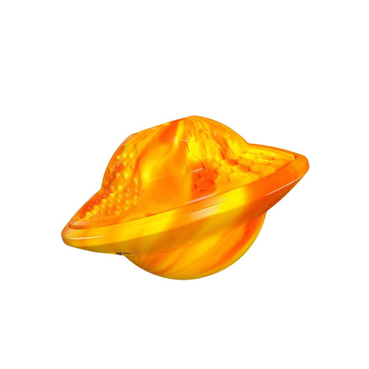 Interactive Dog Puzzle Toys in a vibrant orange flying saucer design, perfect for engaging your pet's mind and slowing down mealtime.