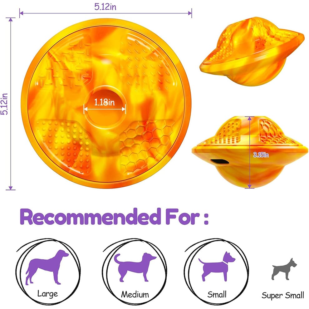 Size guide for interactive dog puzzle toys suitable for small medium and large dogs