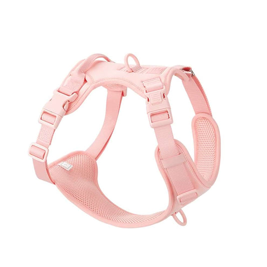 No Pull Dog Harness in light pink, featuring cloud-like space cotton for a lightweight, shockproof, and comfortable walking experience.